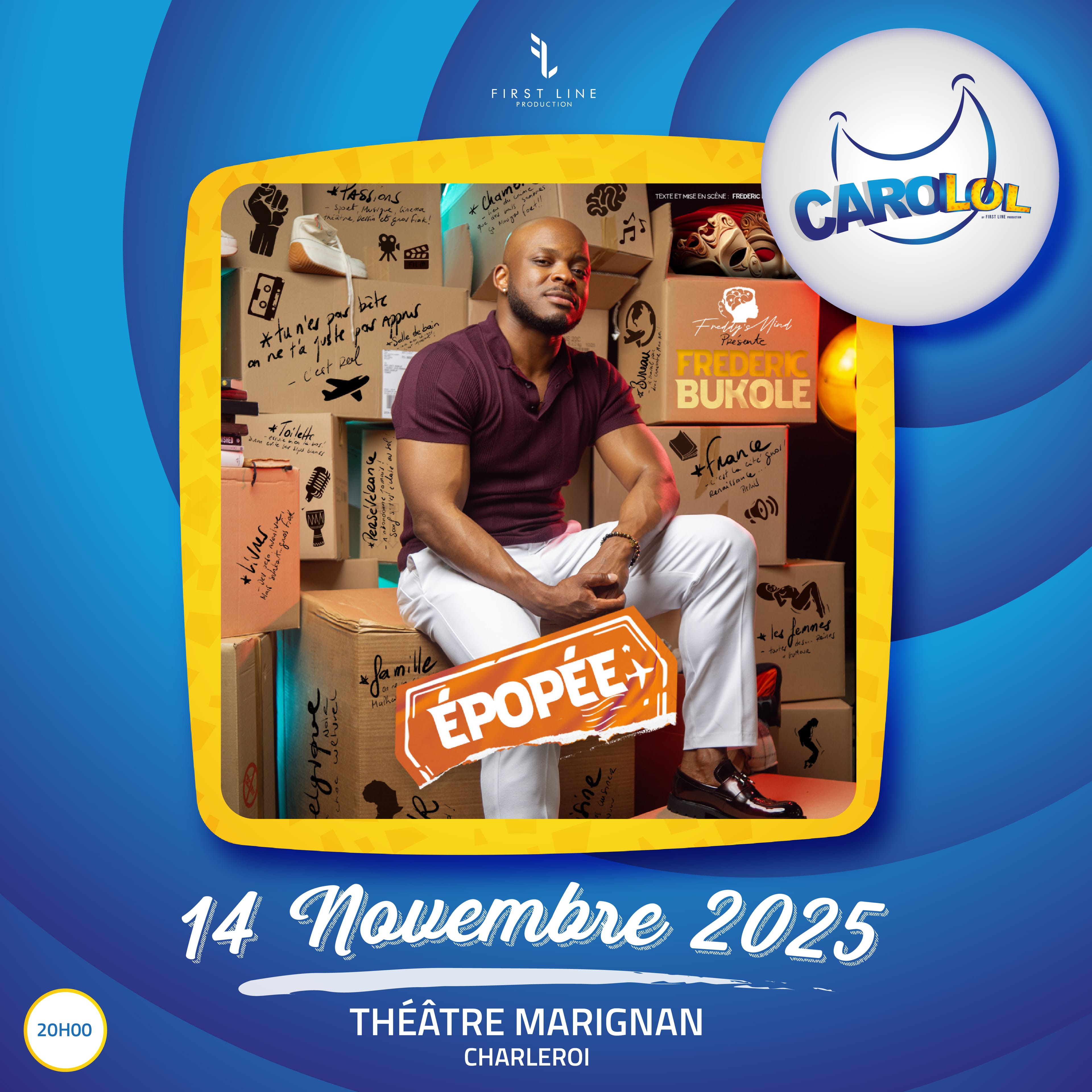 Affiche du spectacle Frédéric Bukolé - Épopée - One Man Show